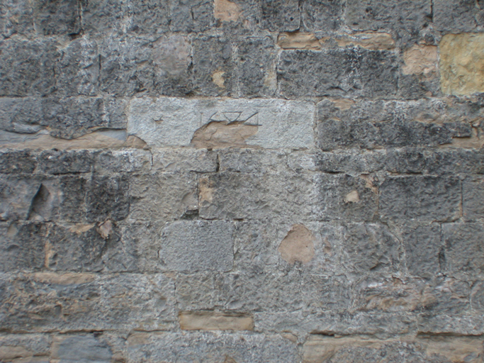 Chronogramme sur la façade nord. Détail.