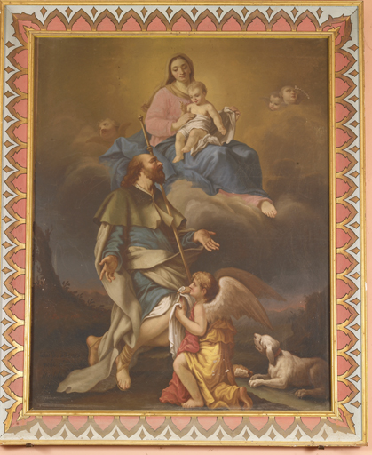 Tableau : Saint Roch aux pieds de la Vierge