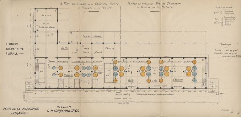 L'union coopérative florale Usine de la Marigarde Grasse Atelier d'hydrocarbures.