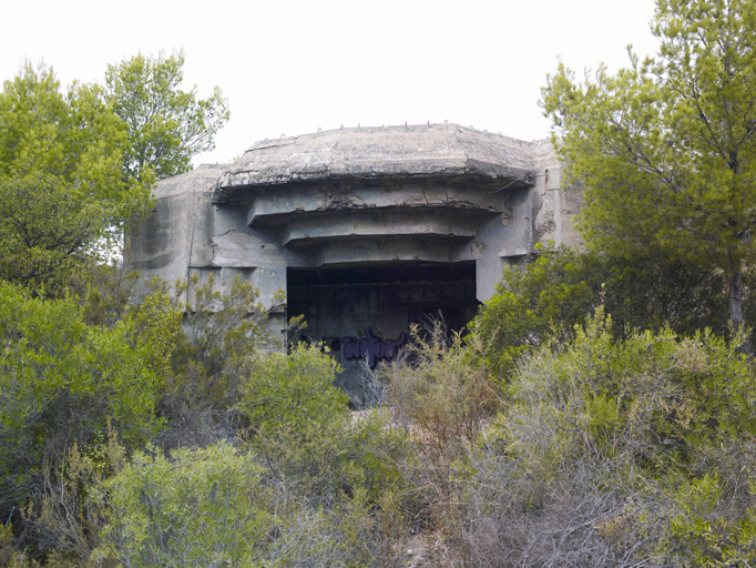 Façade et ouverture de tir de la 2e casemate active de 1944 (ouest).