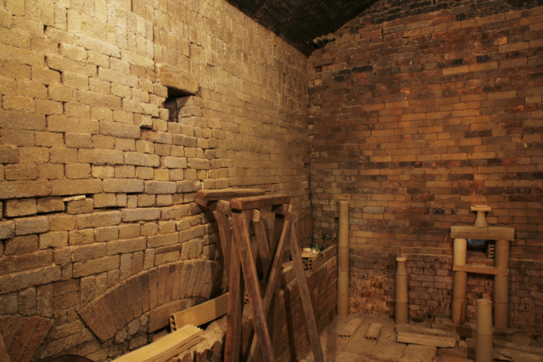 Vue de l'intérieur de la chambre de cuisson.