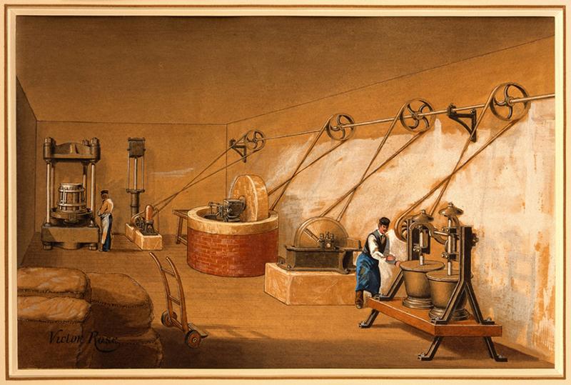Moulin de l'industrie des parfums. Ancienne usine Robertet.