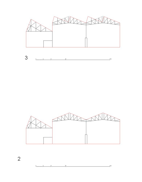 2- coupe A B. 3- coupe C D.