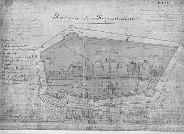 Batterie de Mauvanne [Plan] 1919.