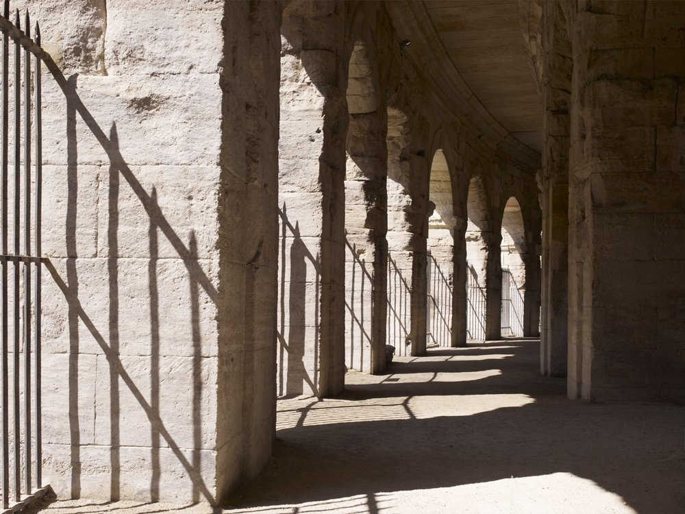 Vue galerie des entrées, vue ouest