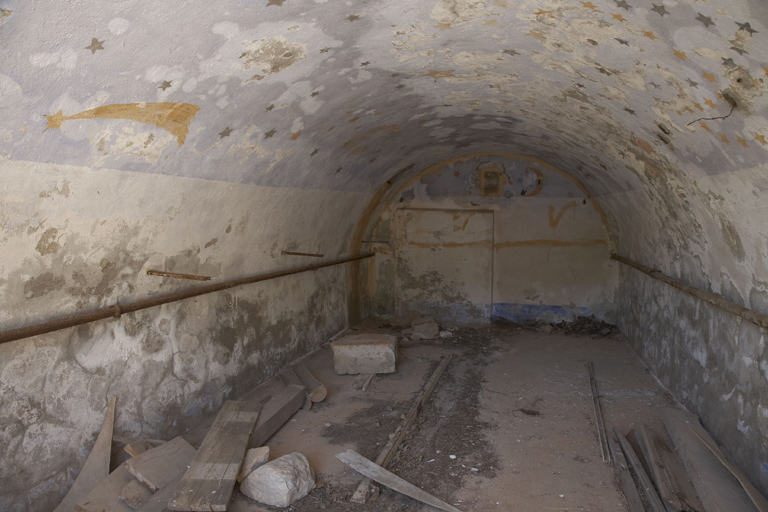 Batterie haute ou cavalier, intérieur de l'abri casematé d'une des traverses-abri.