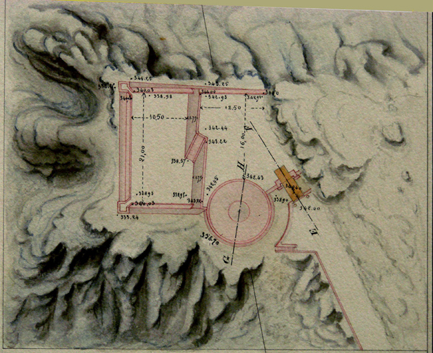 [Tour de l'Hubac. Plan] 1875.