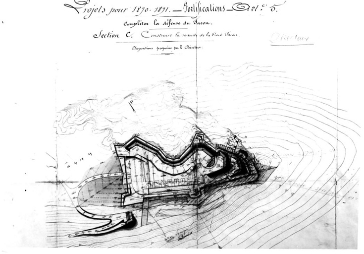 Fort de la Croix Faron, projets pour 1870-1871. Fortifications. Compléter la route du Faron.