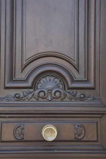 Vantail de la porte d'entrée. Détail.