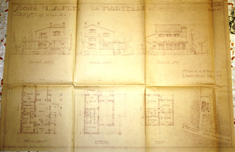 Société L.A.M.E. La Nartelle. Projet. [Projet du 31 août 1929.]  
