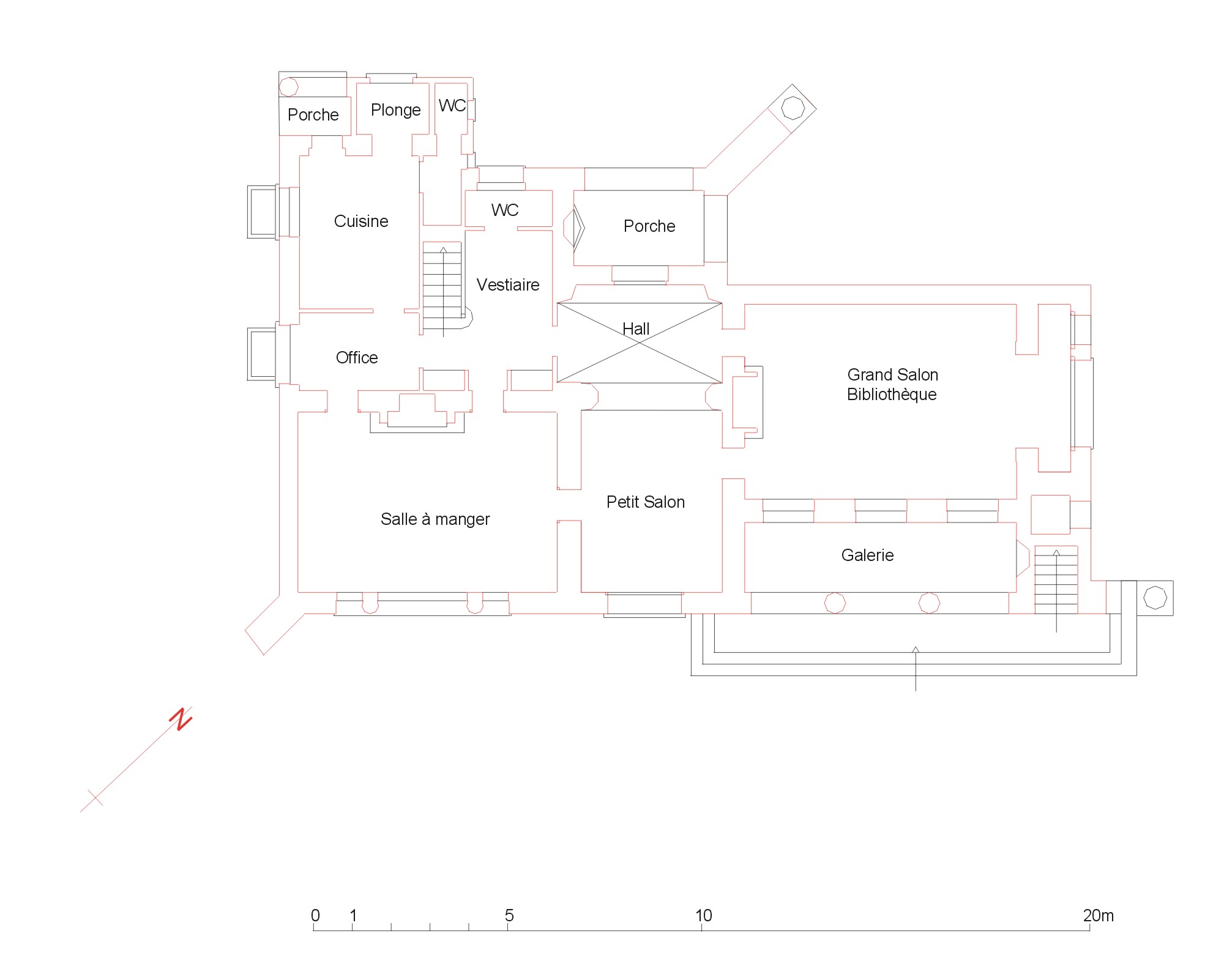 Plan du rez-de-chaussée.