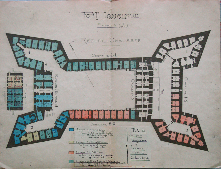 Fort Lamalgue. Rez-de-Chaussée. 1934.