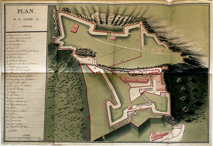 Plan de la citadelle de Sisteron.