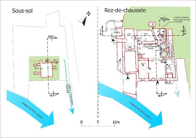 Plans du sous-sol et du rez-de-chaussée