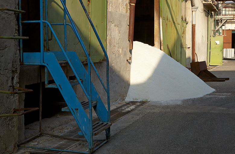 Stockage de sel.