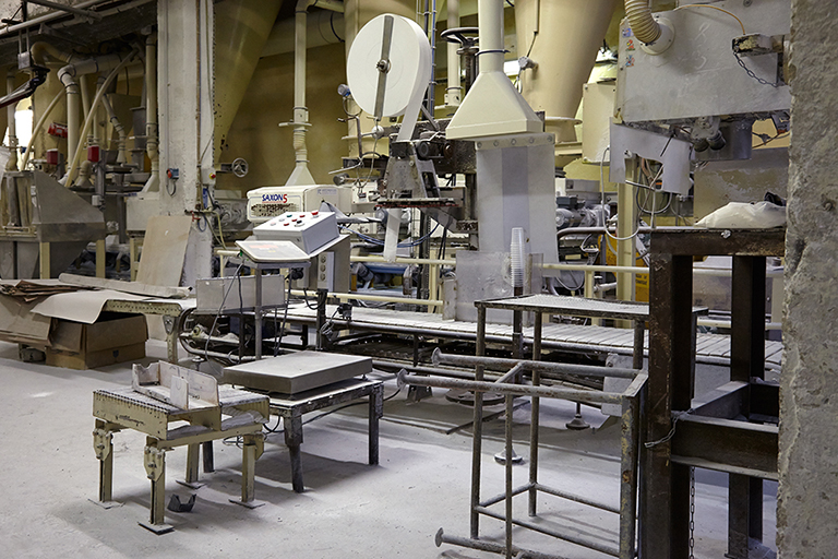 Chaîne de production des lessives en poudre.