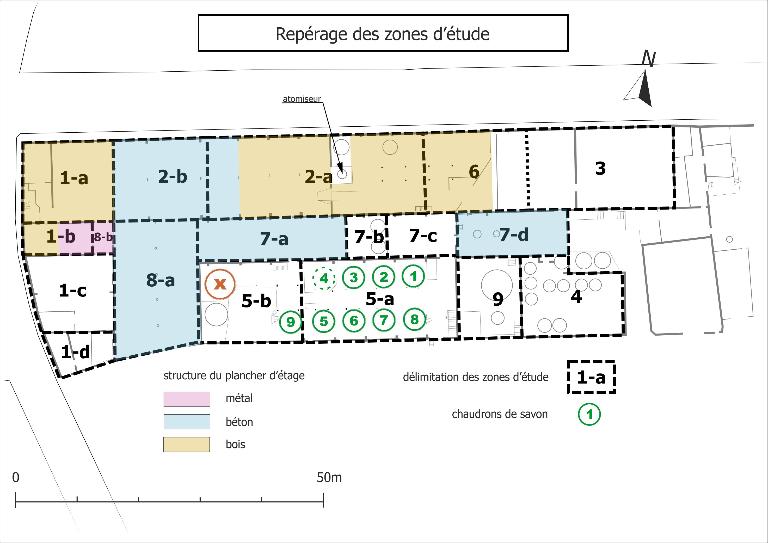 Repérage des zones étudiées. ; Repérage des zones d'étude