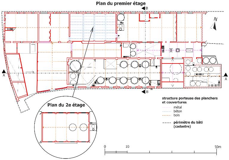 Plans des premier et deuxième étages.