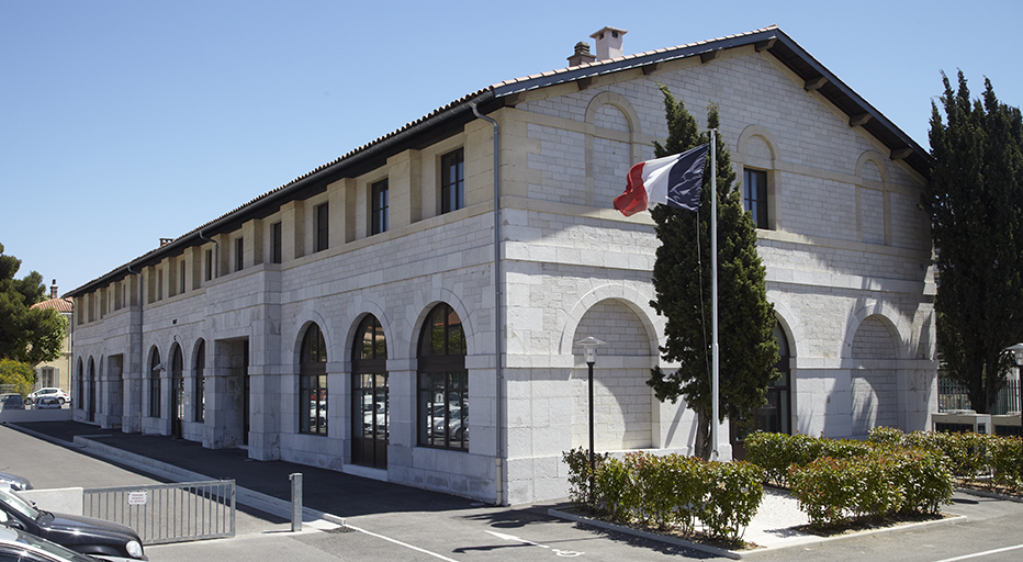 Bâtiment sud, élévation nord-ouest.