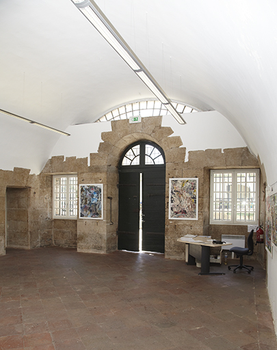 Porte d'Italie. Voûte et revers de la façade d'une des casemate dela courtine 6-7, à gauche du pavillon de la porte d'Italie.