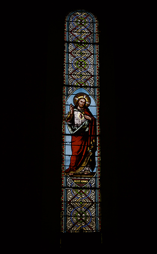 Vue générale de la verrière du Christ du Sacré Coeur