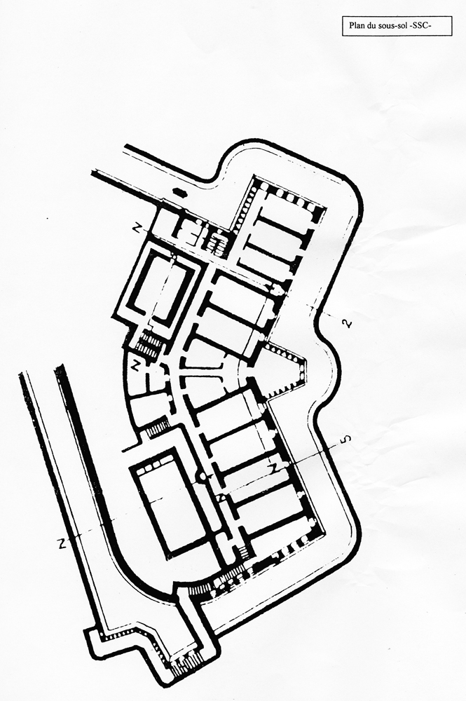 Fascicolo contenente il piano d'insieme [...] del Colle di Tenda [Document contenant le plan d'ensemble [...] du Col de Tende]. Détail : plan du sous-sol -SSC- [fort Pépin].