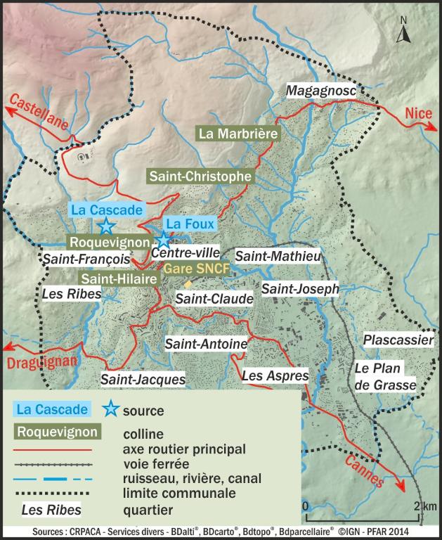  ; La commune de Grasse et ses différents quartiers ; La commune de Grasse et ses différents quartiers