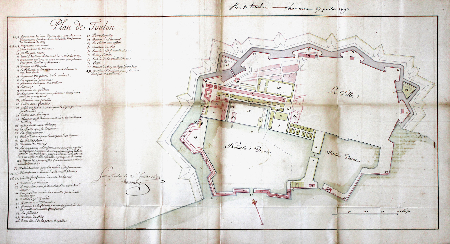 Plan de Toulon, 1693.