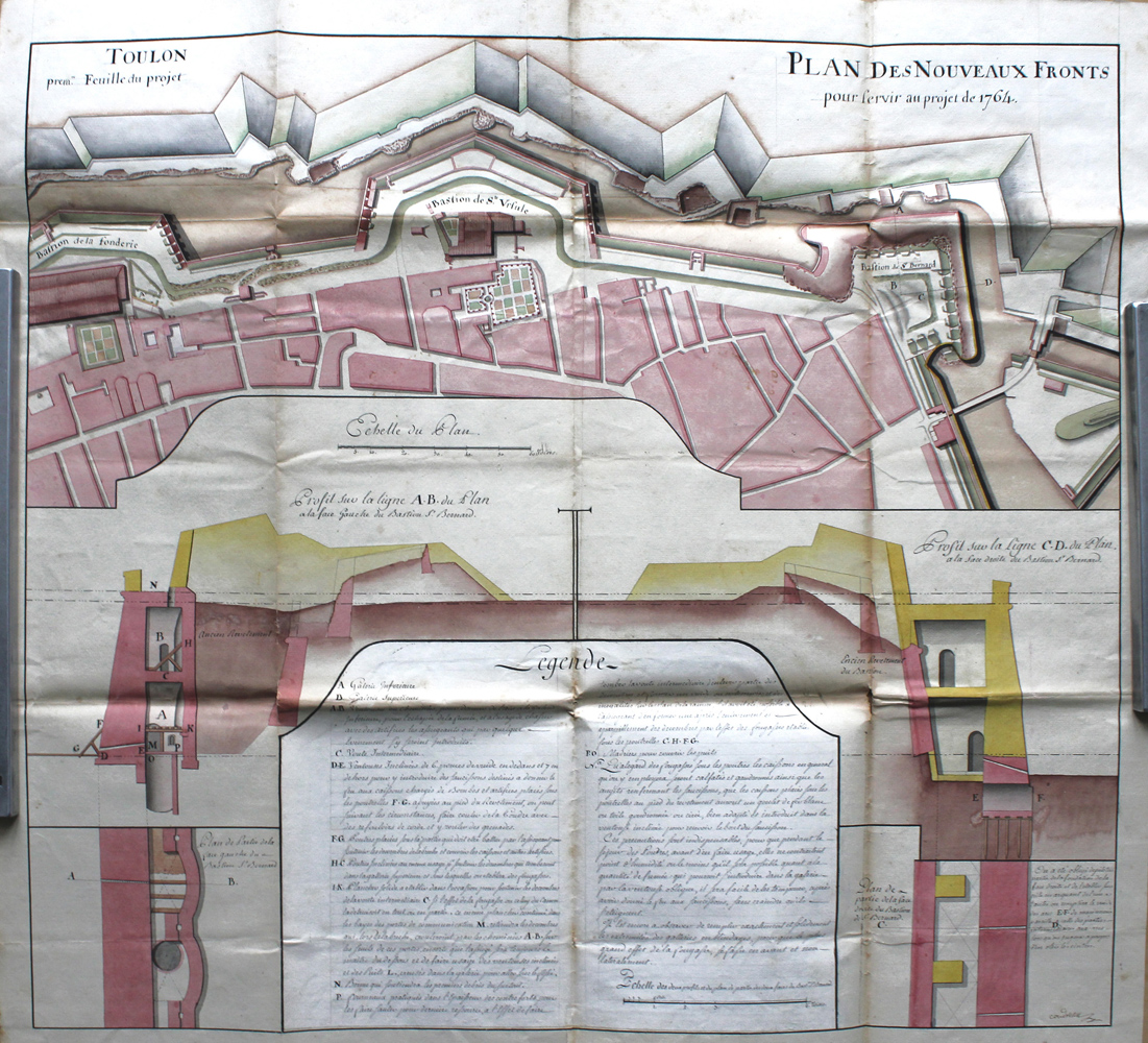 Plan des nouveaux Fronts pour servir au projet de 1764.