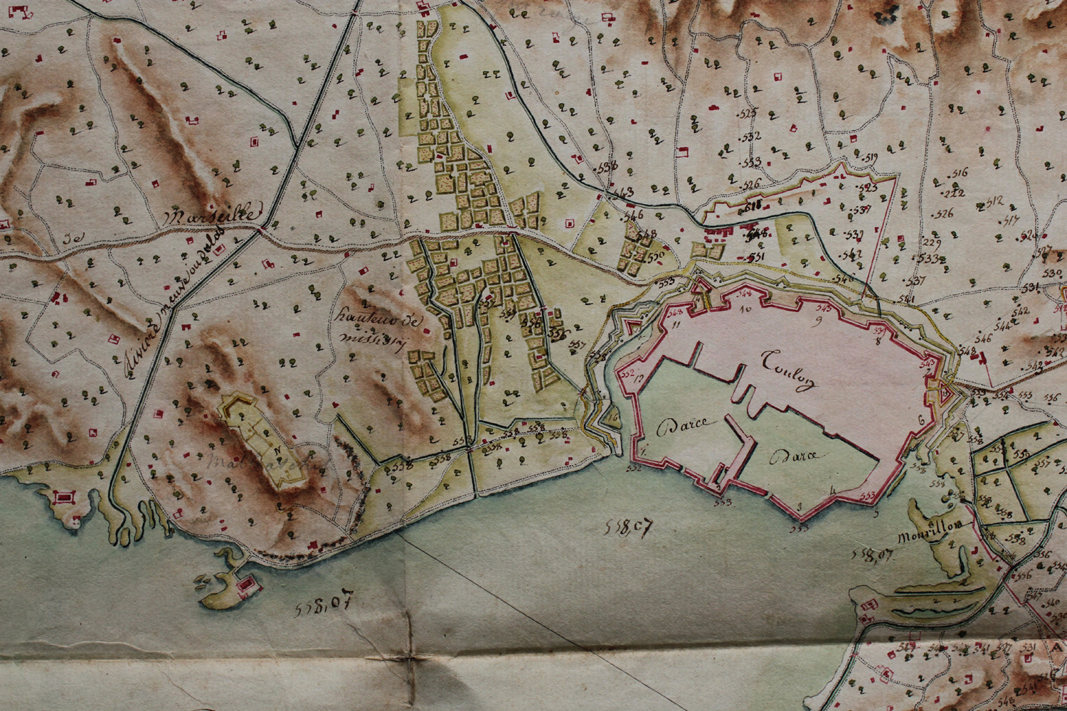 [Ensemble fortification d'agglomération et Malbousquet. An 9]. 1800