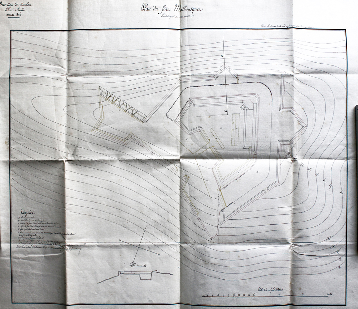 Plan du fort Malbousquet. 1814.