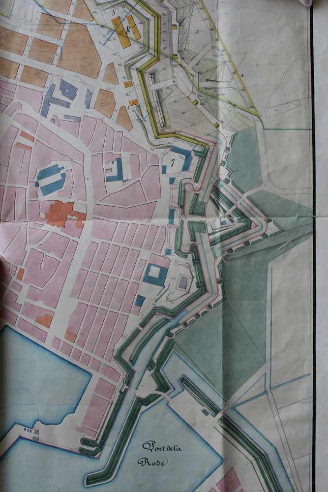 [Projet pour l'extension nord-ouest de l'enceinte de Toulon] 1848. Détail autour de la porte d'Italie.