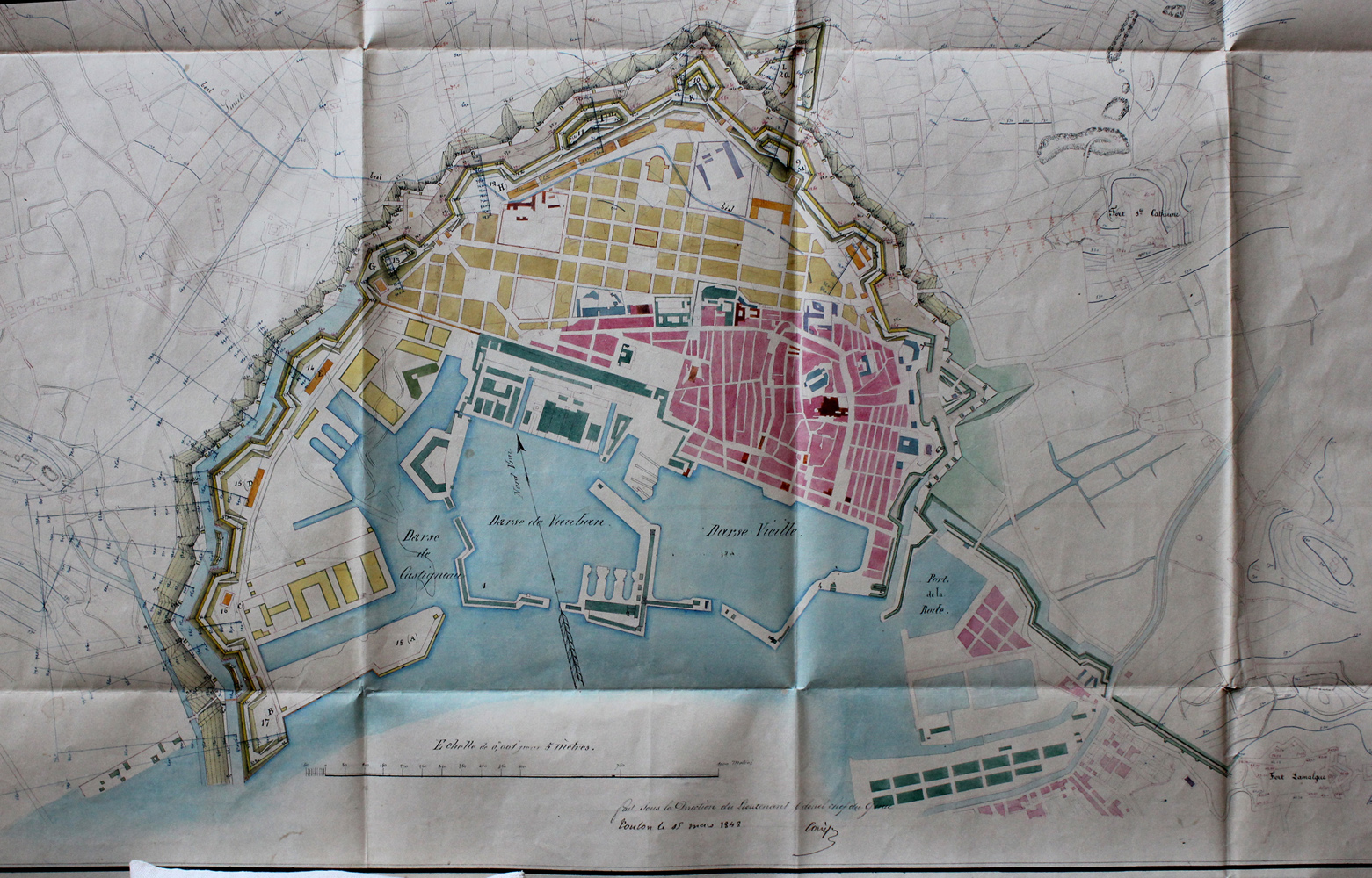[Plan général du projet d'enceinte de ville Picot-Long] 15 mars 1848.
