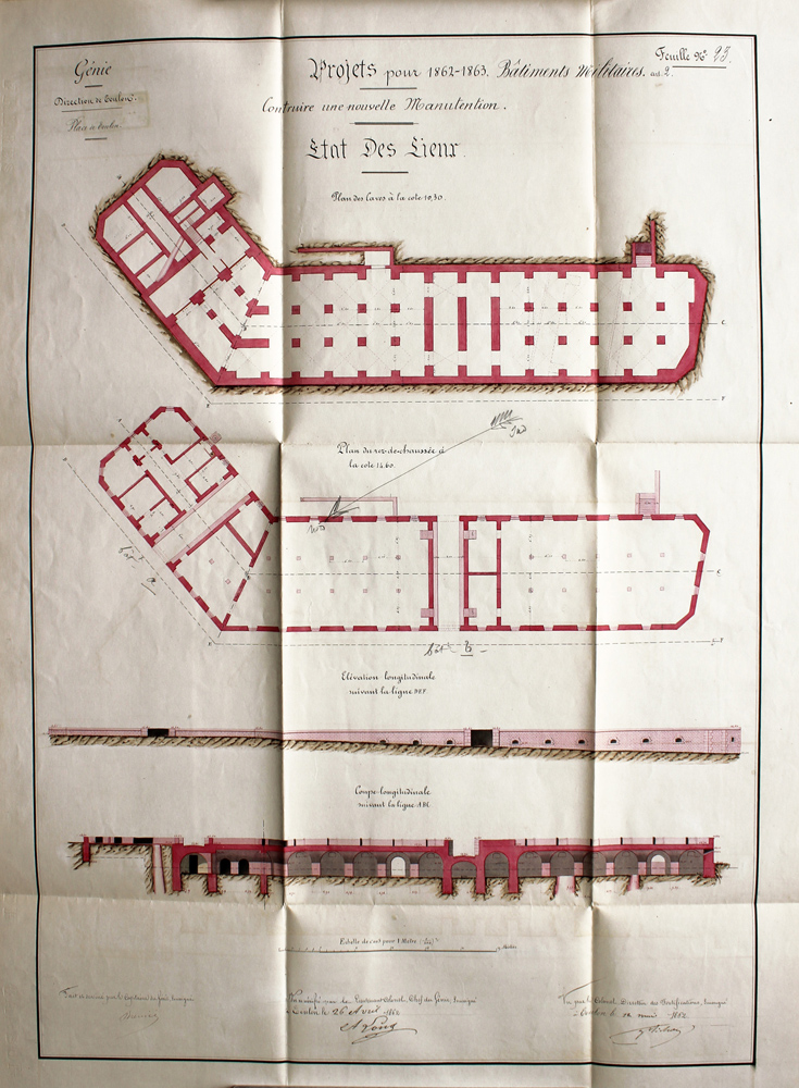Projets pour 1862-1863. Construire une nouvelle manutention. Etat des lieux.