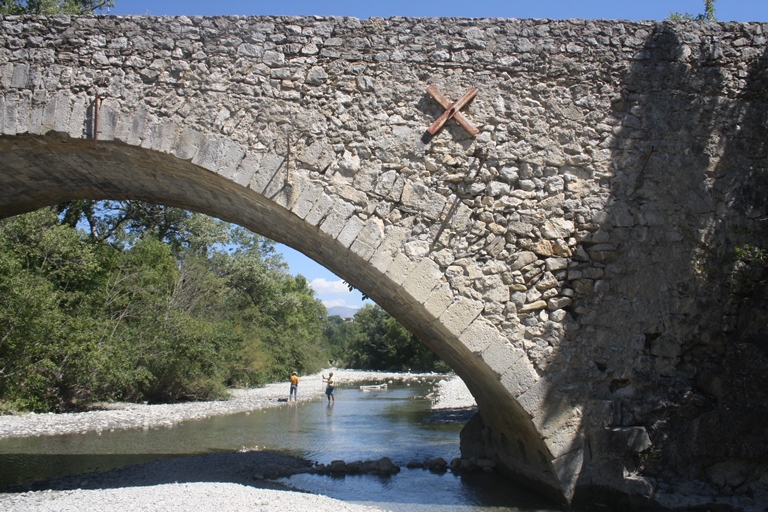 Détail de l'élévation aval, rive droite.