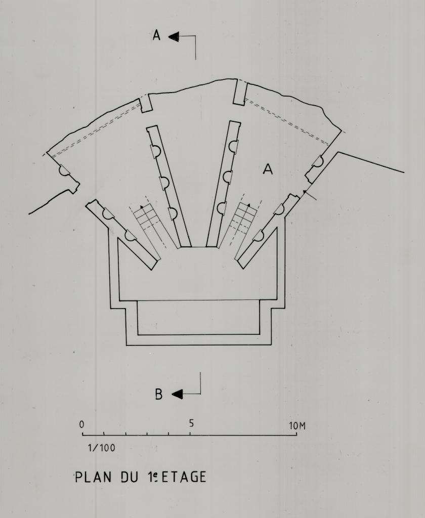 Temple de jardin. Plan du 1er étage.