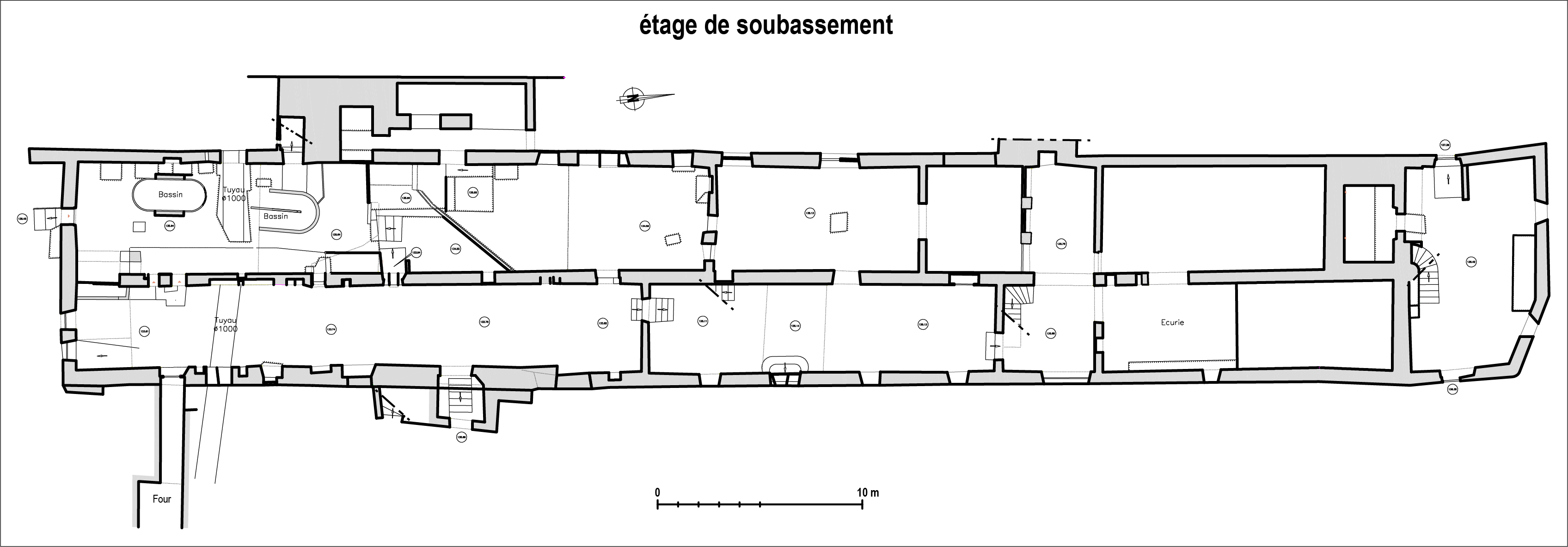 Plan de l'étage de soubassement