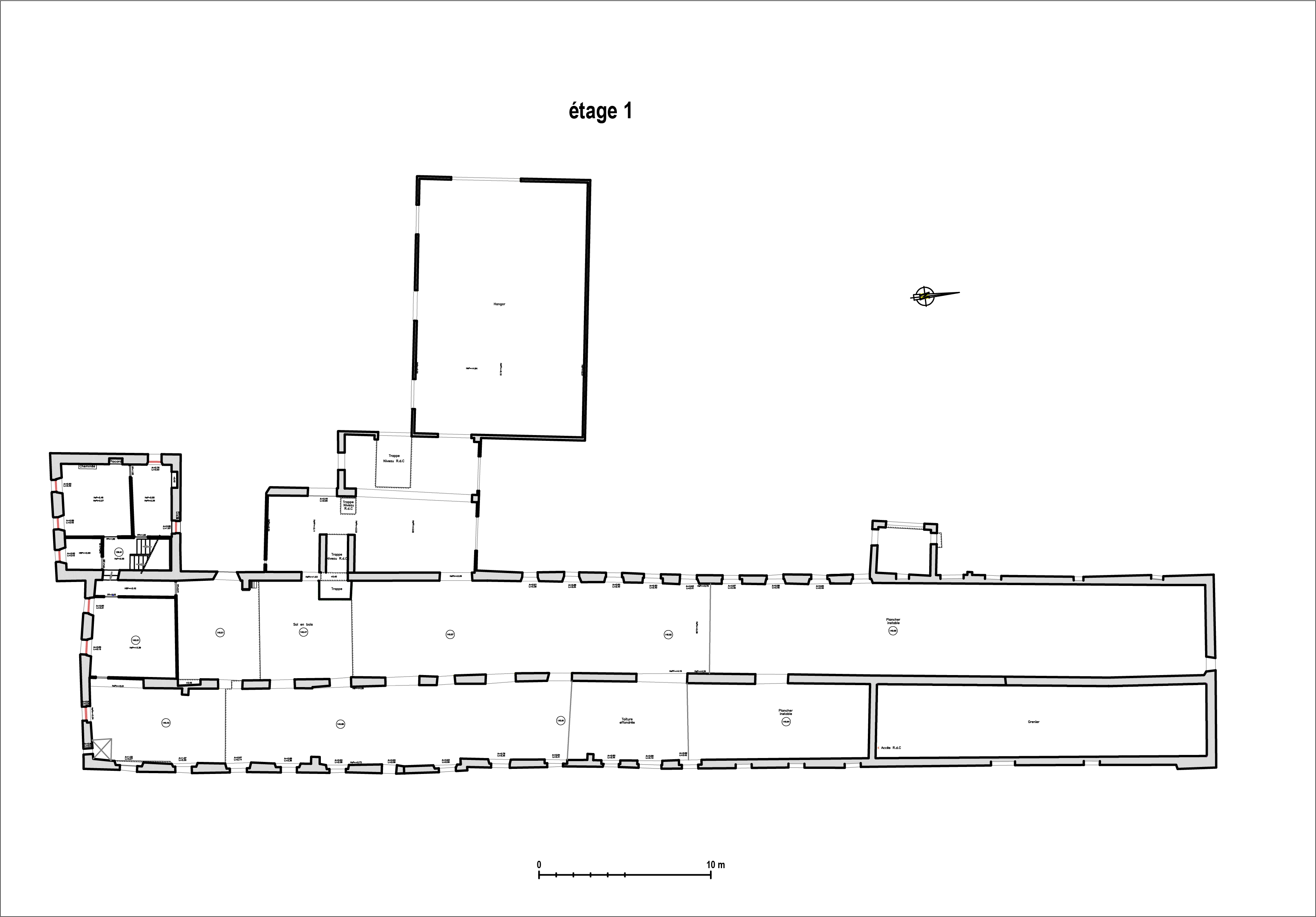 Plan du premier étage