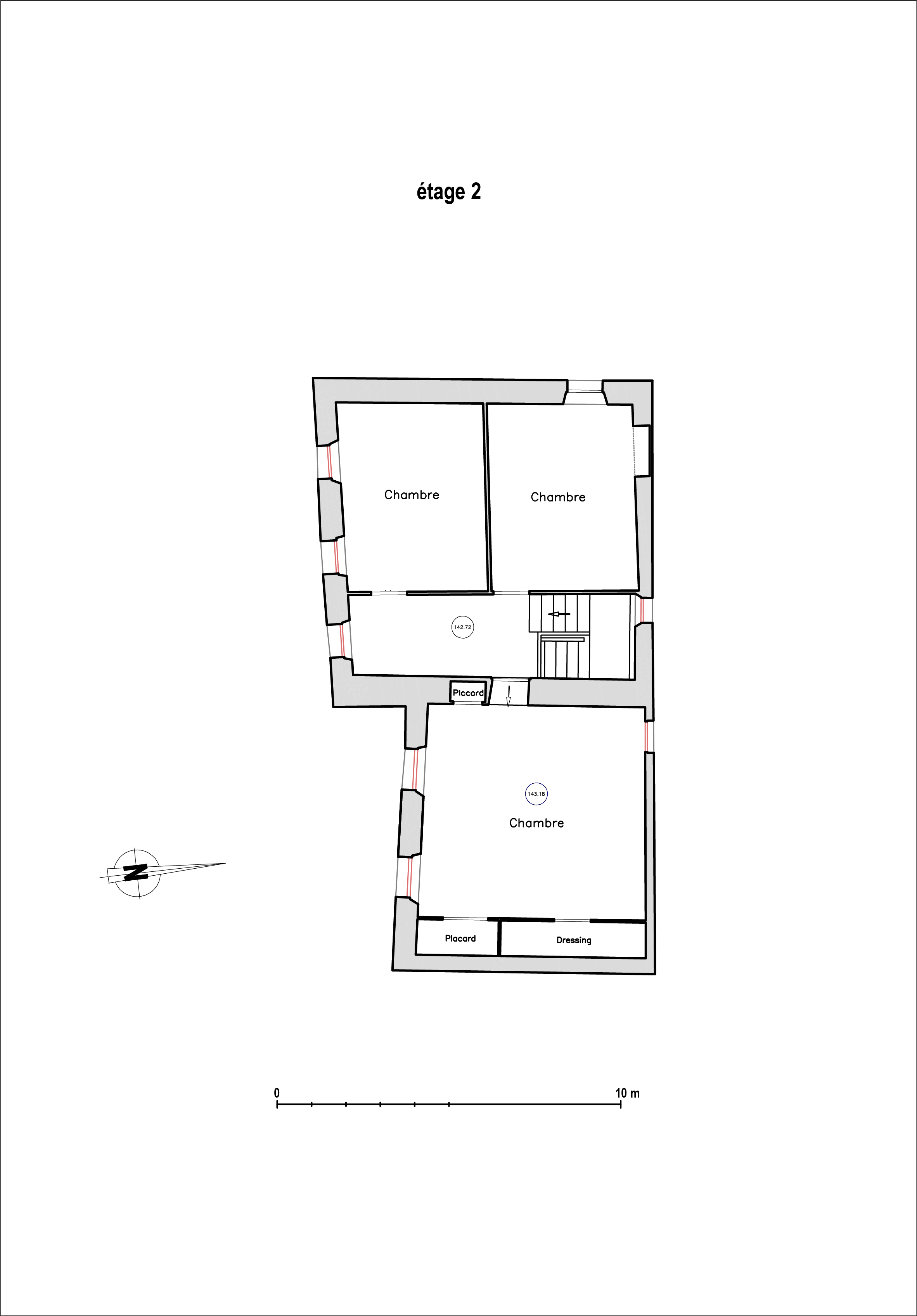 Plan du deuxième étage