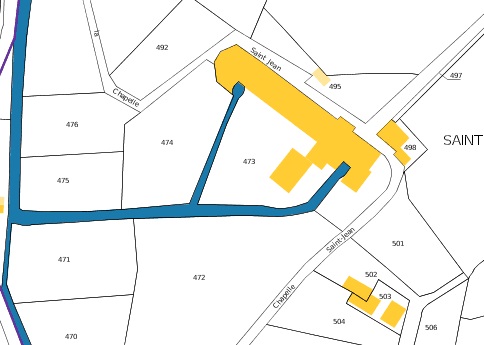 Extrait cadastral de la commune du Bar-sur-Loup, section E.
