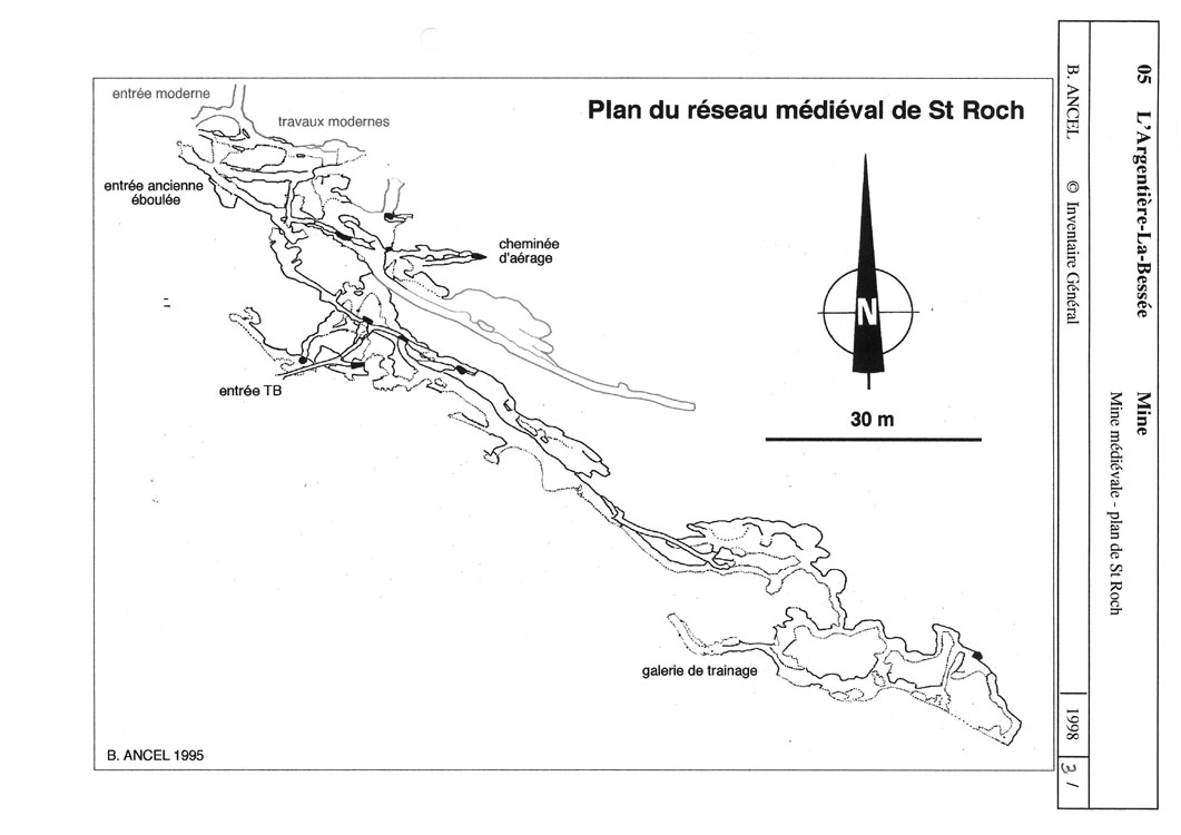 Plan du réseau médiéval de St Roch.