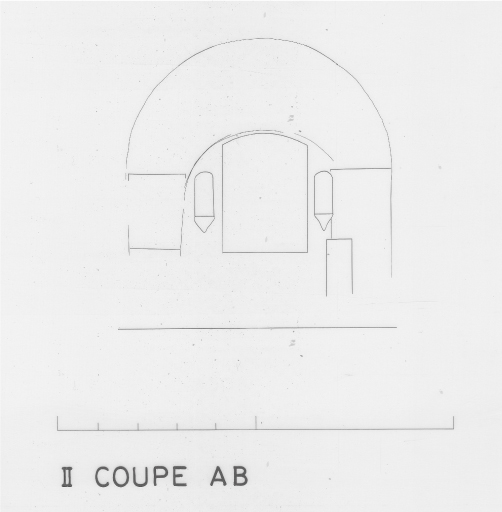 Restitution photogrammétrique : coupe AB.