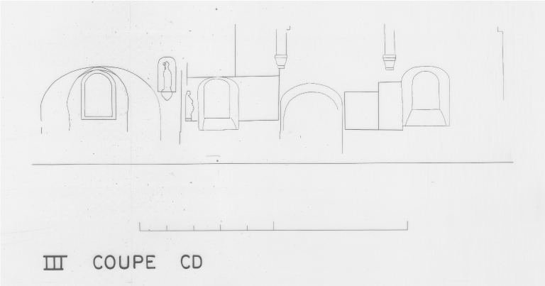 Restitution photogrammétrique : coupe CD.