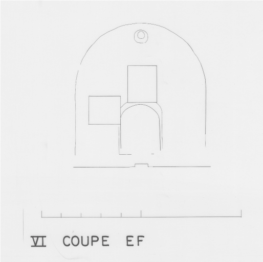 Restitution photogrammétrique : coupe EF.