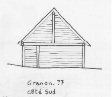 Habitat temporaire. Typologie des pignons. Granon, parcelle 77.