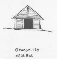 Habitat temporaire. Typologie des pignons. Granon, parcelle 129.