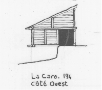 Habitat temporaire. Typologie des pignons. La Caro, parcelle 194.