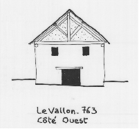 Habitat temporaire. Typologie des pignons. Le Vallon, parcelle 763.