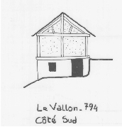 Habitat temporaire. Typologie des pignons. Le Vallon, parcelle 794.