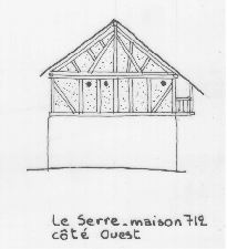 Habitat permanent. Typologie des pignons. Le Serre, parcelle 712.